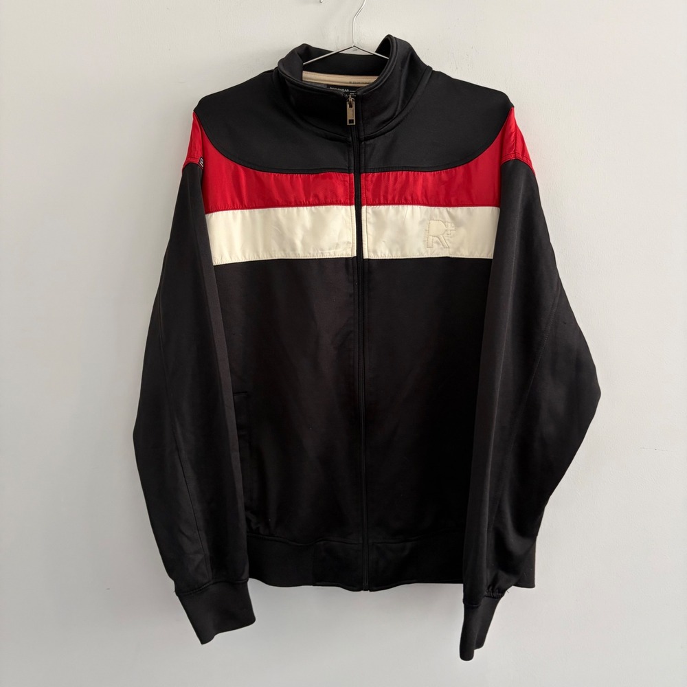Rocawear Mens Track Jacket Black Red White Full Zip XL RN106830